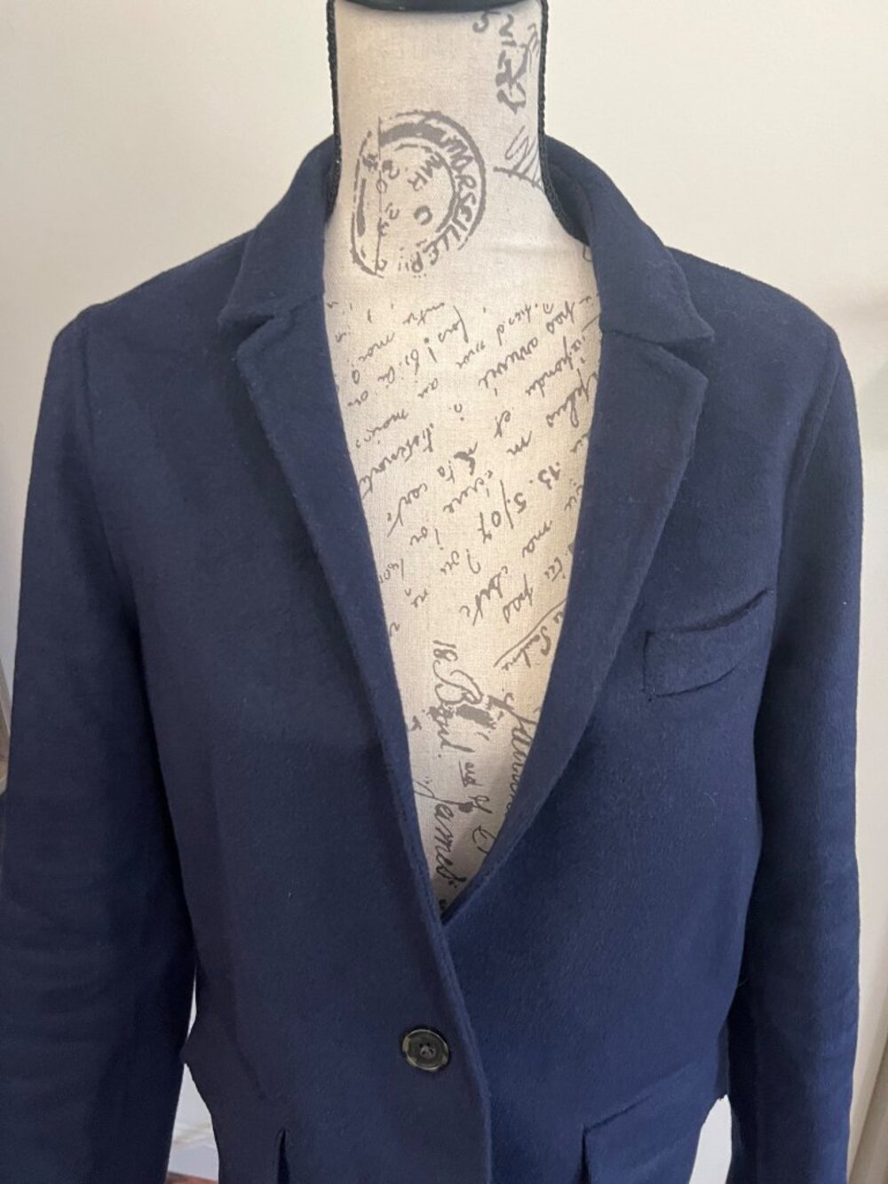 J.Crew Navy Blue Blazer Single Button Blazer Jacket Pockets Business Casual 6 - Picture 2 of 7